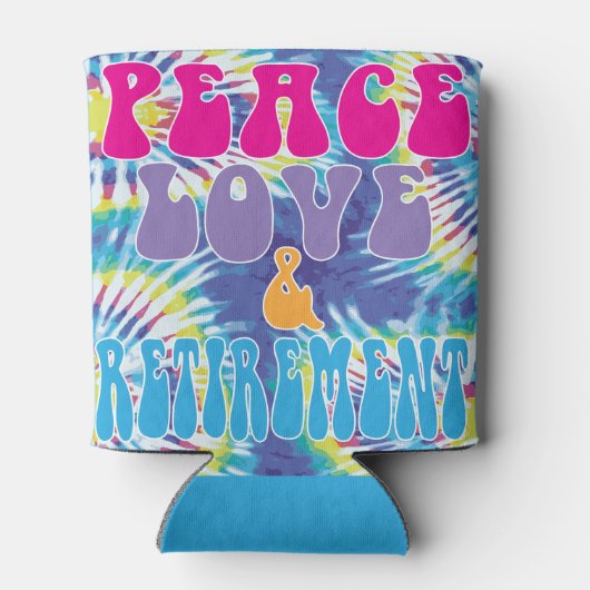 Liebe und Ruhestand mit Gefärbte Krawatte Dosenkühler (Rückseite)