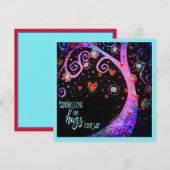 "Liebe und Schläge senden" Inspirivity Mitteilungskarte (Vorne/Hinten)