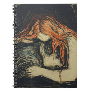 Liebe und Schmerz (Der Vampir) (von Edvard Munch) Notizblock