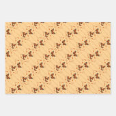 Liebe und Schmetterlinge in Orange Geschenkpapier Set (Vorderseite)