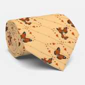 Liebe und Schmetterlinge in Orange Krawatte (Gerollt)