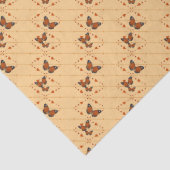 Liebe und Schmetterlinge in Orange Seidenpapier (Detail)