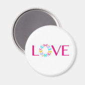 Liebe und Schmetterlinge Magnet (Vorderseite/Rückseite)