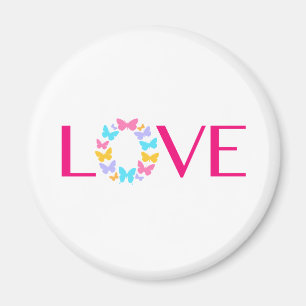 Liebe und Schmetterlinge Magnet