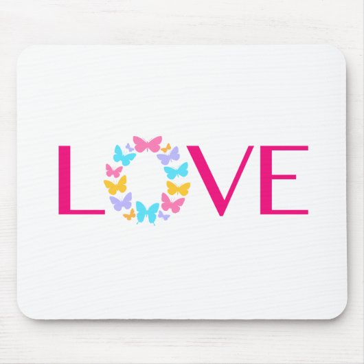 Liebe und Schmetterlinge Maus Pad Mousepad (Vorne)