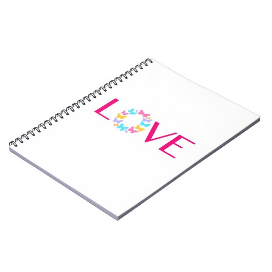 Liebe und Schmetterlinge-Notebook Notizblock (Linke Seite)