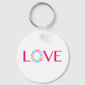 Liebe und Schmetterlinge Schlüsselanhänger (Vorderseite)