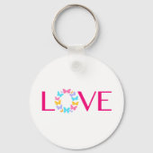 Liebe und Schmetterlinge Schlüsselanhänger (Rückseite)