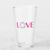 Liebe- und Schmetterlingsglas Glas (Vorderseite)