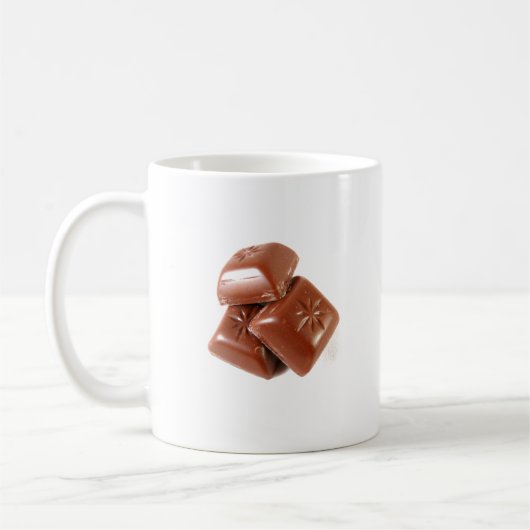 Liebe und Schokolade Keramik Tasse (Links)