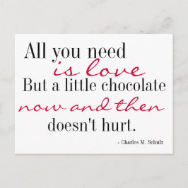 Liebe und Schokolade Postkarte