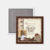 Liebe- und Schokoladenmagnet Magnet (Vorderseite/Rückseite)