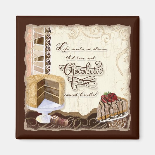 Liebe- und Schokoladenmagnet Magnet (Vorne)