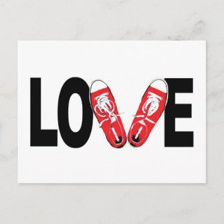 Liebe und Schuhe Postkarte