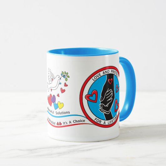 Liebe und Schutz 1_ Tasse (VorderseiteRechts)