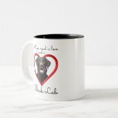 Liebe und schwarzes Labor Zweifarbige Tasse (Vorderseite Links)