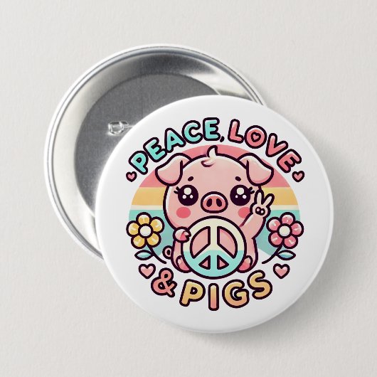 Liebe und Schweine Button (Vorne & Hinten)