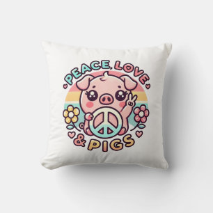 Liebe und Schweine Pillow Kissen