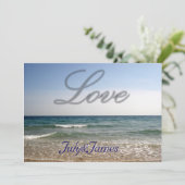 Liebe und See Einladung (Stehend Vorderseite)