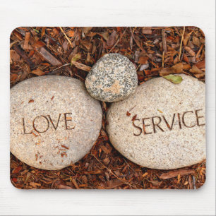 Liebe und Service Spirituelle Stones Foto Mousepad