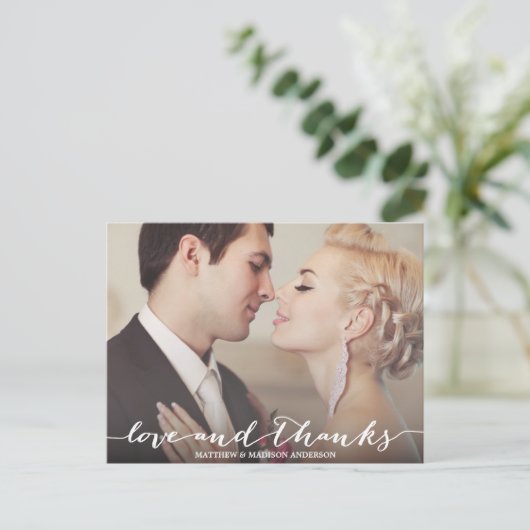 Liebe und Skriptüberlagerung Postkarte (Stehend Vorderseite)