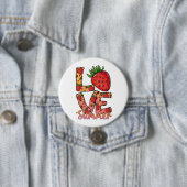 Liebe und Sommer | Rosa und Braun | Fresh Strawber Button (Beispiel)