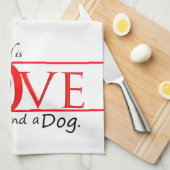 Liebe und Spitz Küchentuch (Viertel Falte)