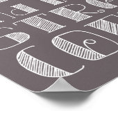 Liebe und starkes Kaffeeposter Poster (Ecke)