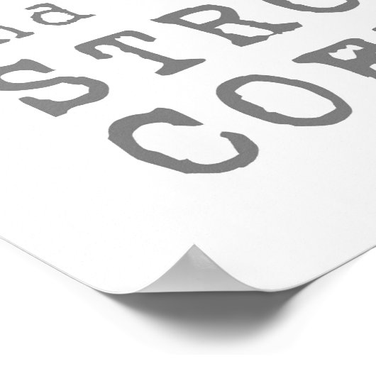 Liebe und starkes Kaffeeposter Poster (Ecke)