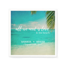 Liebe und Strand Hochzeiten von Napkins