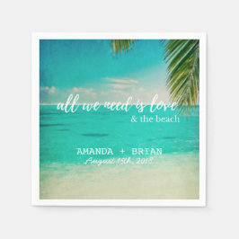 Liebe und Strand Hochzeiten von Napkins Serviette