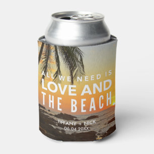 Liebe und Strand Hochzeitsgunst Dosenkühler