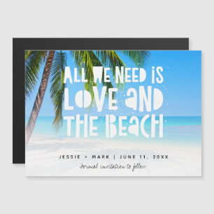 Liebe und Strand Ziel Save the Date Magnetkarte