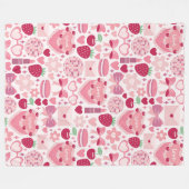 Liebe und Süße Muster Fleecedecke (Vorderseite (Horizontal))