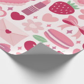 Liebe und Süße Muster Geschenkpapier (Ecke)