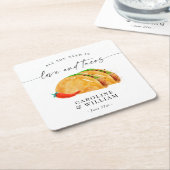 Liebe und Tacos Probe Dinner Rechteckiger Pappuntersetzer (angewinkelt)