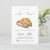 Liebe und Tacos-Vertragspartei Einladung (Stehend Vorderseite)