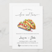 Liebe und Tacos-Vertragspartei Einladung (Vorne/Hinten)