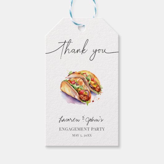 Liebe und Tacos-Vertragspartei Geschenkanhänger (Vorderseite)