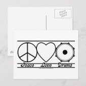 Liebe und Trommeln Postkarte (Vorne/Hinten)