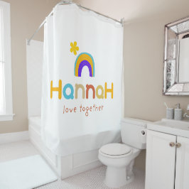 Liebe und Typografie Duschvorhang