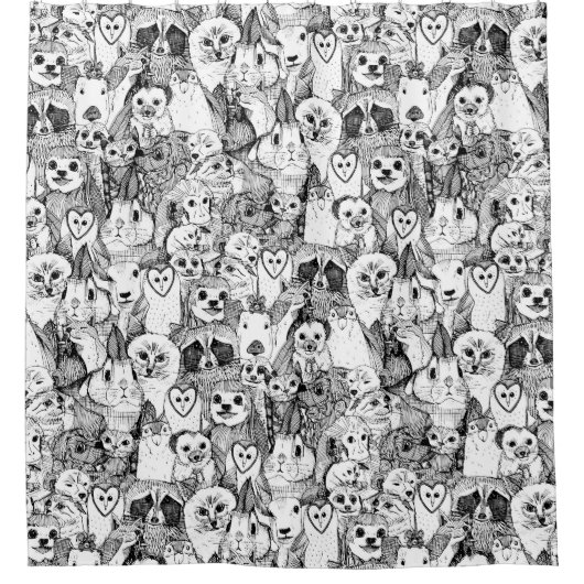 Liebe und Umarmung Duschvorhang (Vorderseite)