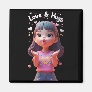 Liebe und Umarmungen Lustiges Unisex-Design für Mä Magnet