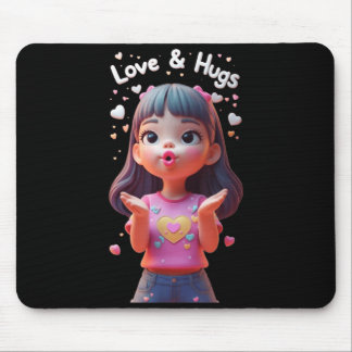 Liebe und Umarmungen Lustiges Unisex-Design für Mä Mousepad