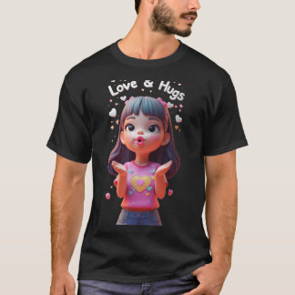 Liebe und Umarmungen Lustiges Unisex-Design für Mä T-Shirt