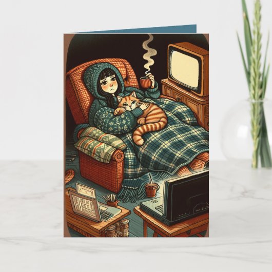 Liebe und Unterstützung für einen chronisch kranke Karte (Vorderseite)