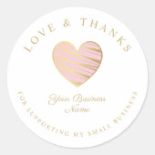 Liebe und Unterstützung für kleine Unternehmen Runder Aufkleber (Vorderseite)