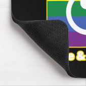 Liebe und Unterstützung von Regenbogenmenschen mit Mousepad (Ecke)