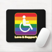 Liebe und Unterstützung von Regenbogenmenschen mit Mousepad (Mit Mouse)