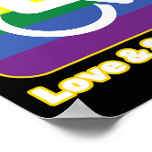 Liebe und Unterstützung von Regenbogenmenschen mit Poster (Ecke)